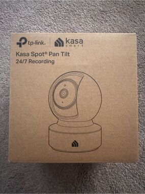 TP-Link Kasa Spot Pan Tilt Camera Packaging - Brown